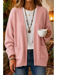 Gina | Damen Cardigan Strickjacke mit Taschen und V-Ausschnitt