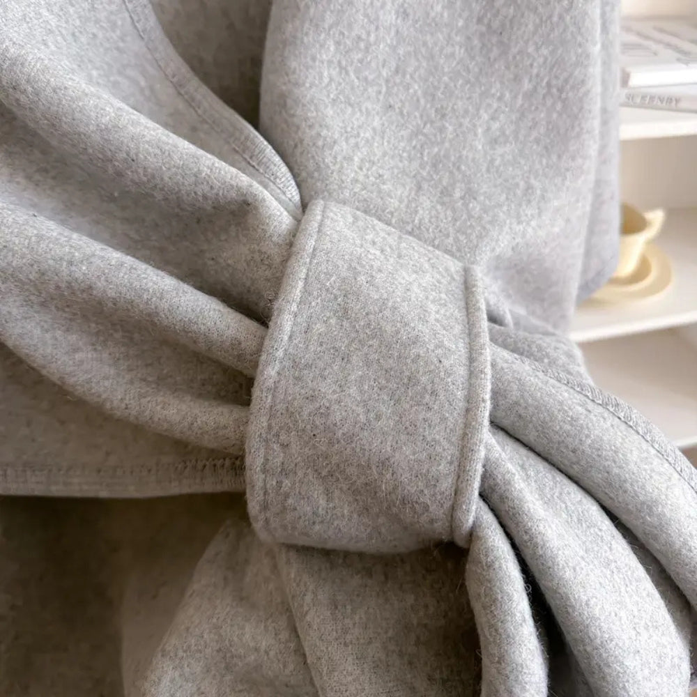 Christiane | Damen Wickelmantel Cape mit Schalkragen Windschutz