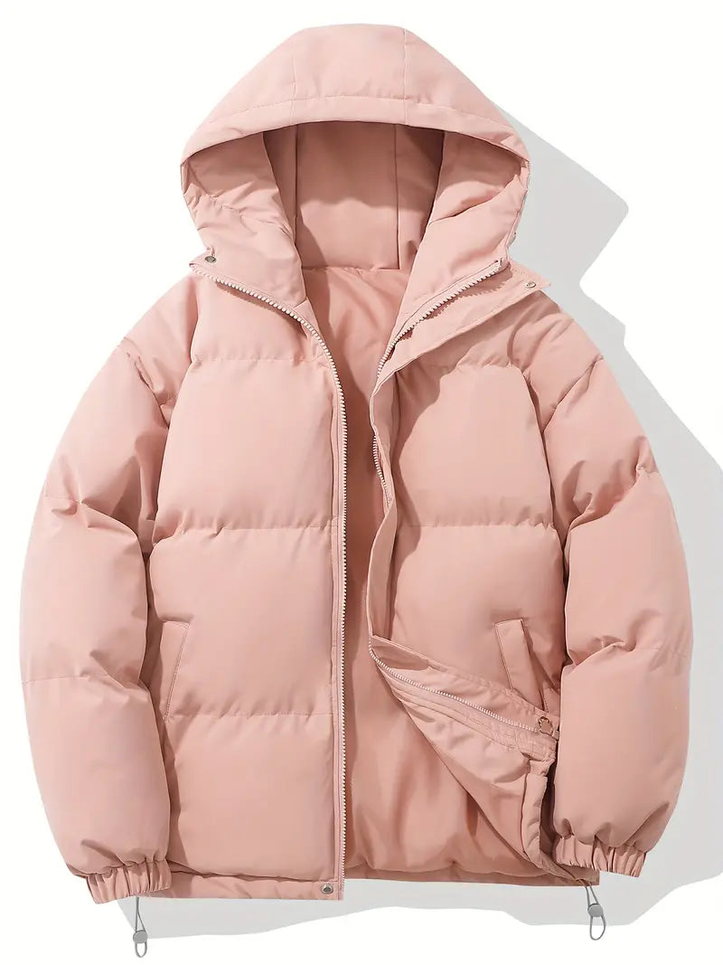 Clementine | Damen Steppjacke mit Kapuze und Kordelzug, Schwarz