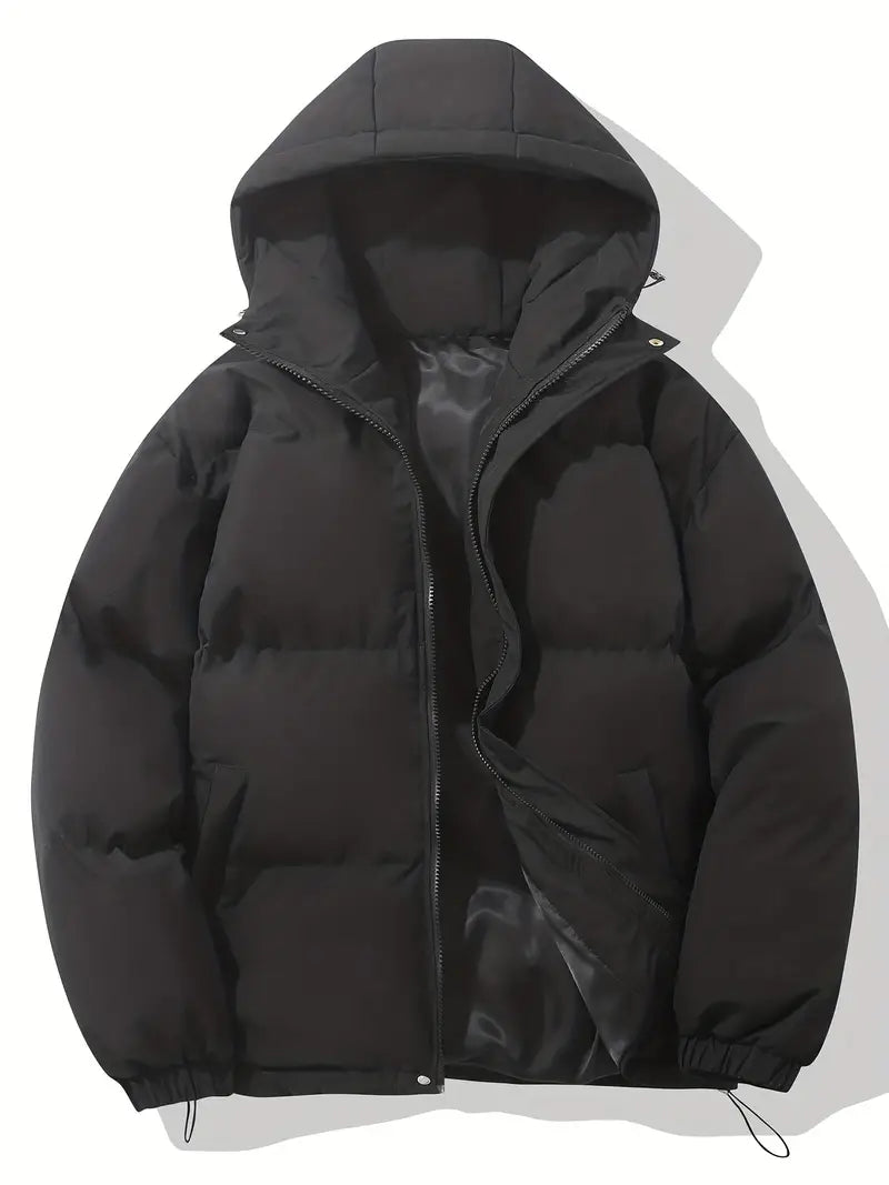 Clementine | Damen Steppjacke mit Kapuze und Kordelzug, Schwarz