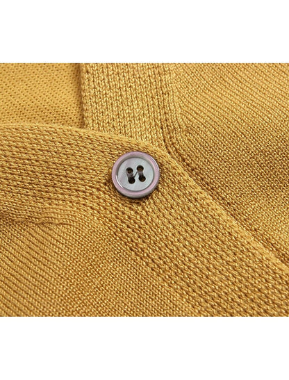 Franziska | Damen Strickjacke mit Knopfleiste und V-Ausschnitt