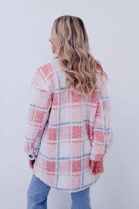 Solveig | Karierte Strickjacke mit Knopfleiste für Damen
