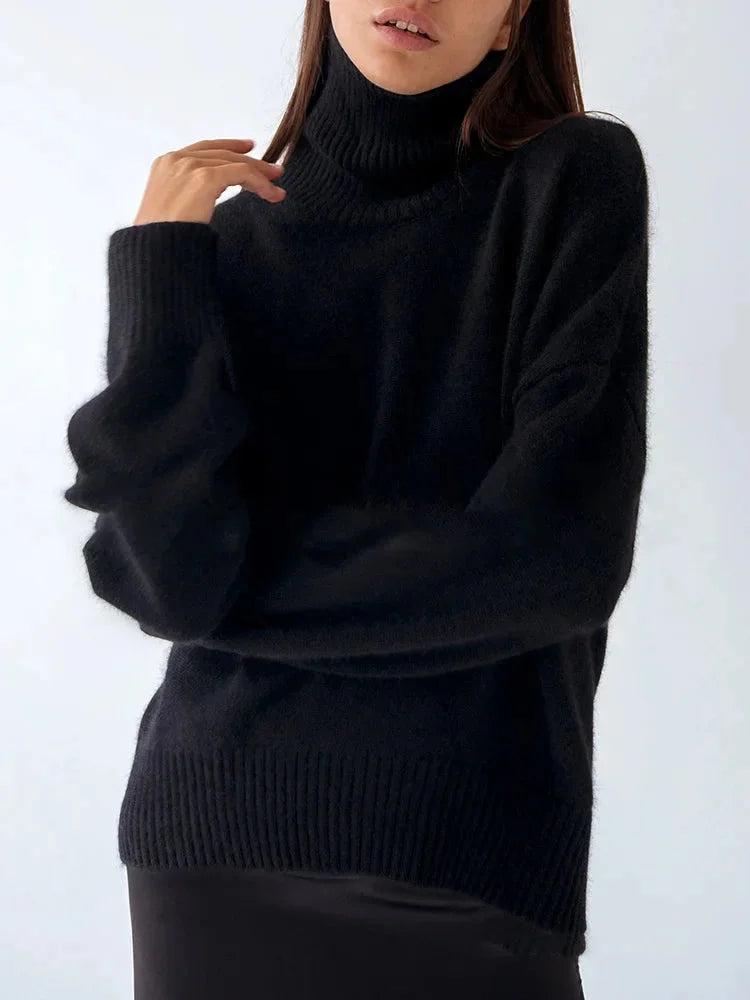 Heleen | Damen Rollkragenpullover mit Langarm und Feinstrick