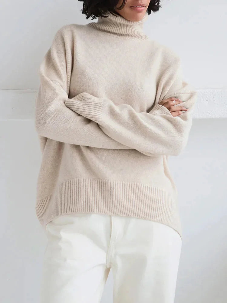 Heleen | Damen Rollkragenpullover mit Langarm und Feinstrick