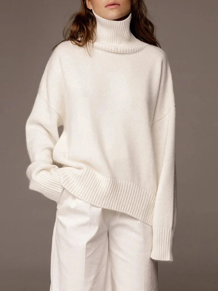Heleen | Damen Rollkragenpullover mit Langarm und Feinstrick