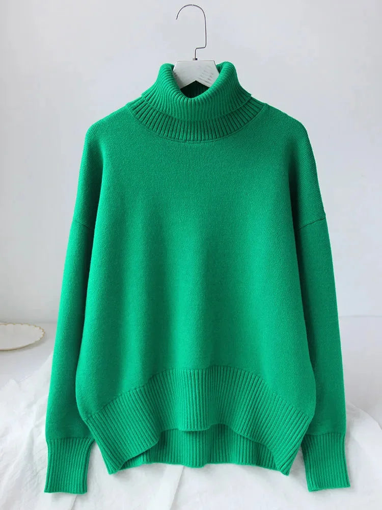 Heleen | Damen Rollkragenpullover mit Langarm und Feinstrick