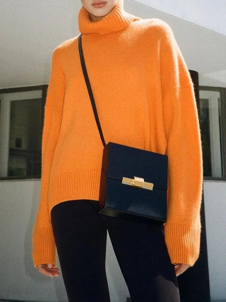 Heleen | Damen Rollkragenpullover mit Langarm und Feinstrick