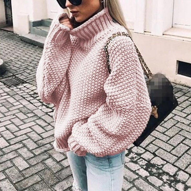 Lucia | Grobgestrickter Oversize Polopullover für Damen