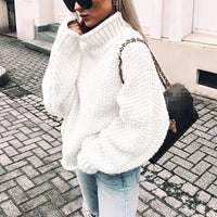 Lucia | Grobgestrickter Oversize Polopullover für Damen