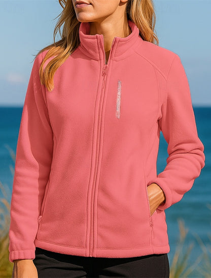 Femke | Winterjacke Damen Fleece Stehkragen Reißverschluss