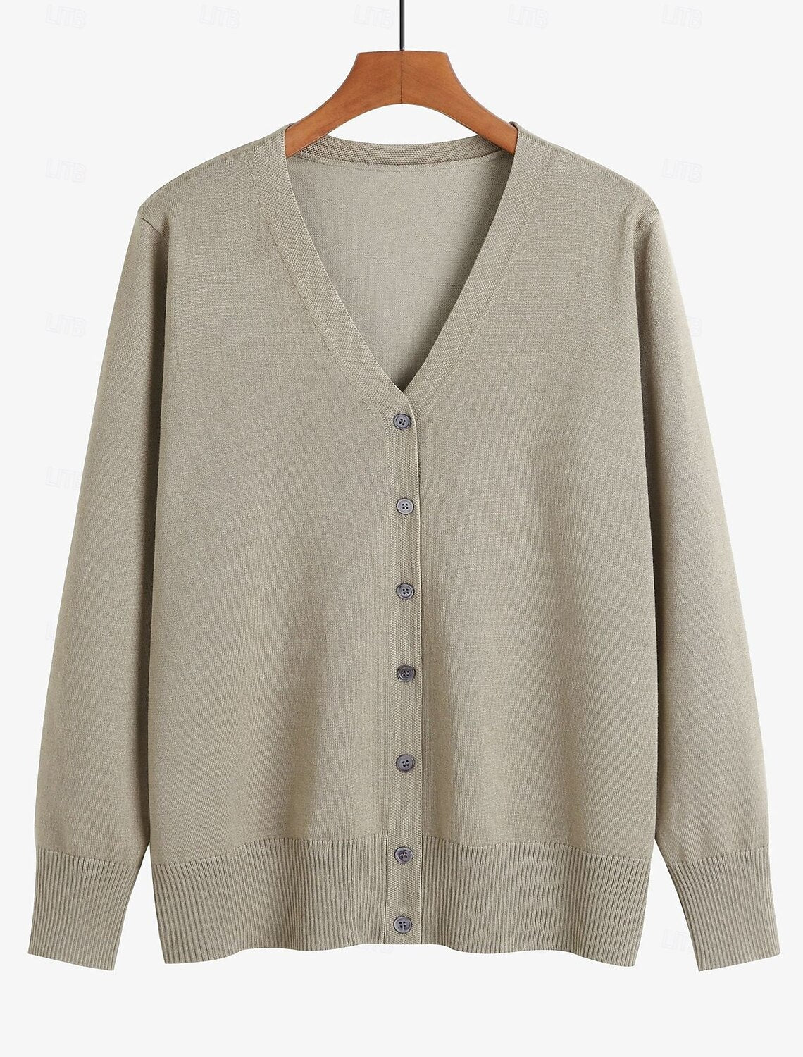 Franziska | Damen Strickjacke mit Knopfleiste und V-Ausschnitt