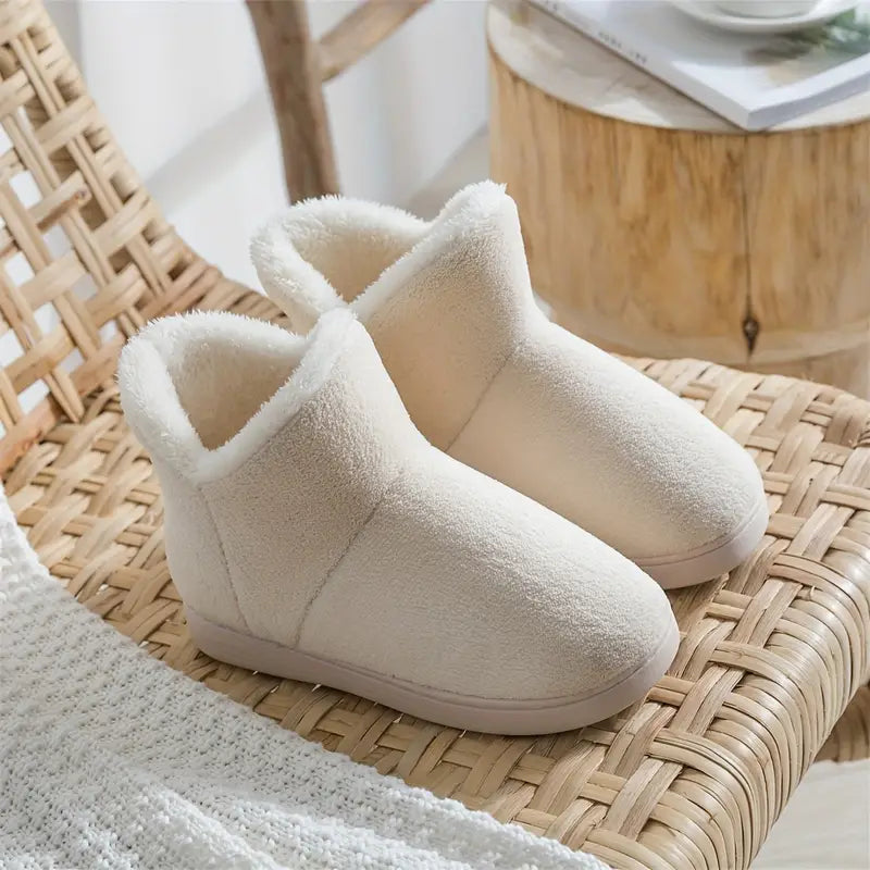 Aline | Flauschige Damen Hausschuhe mit hohem Schaft