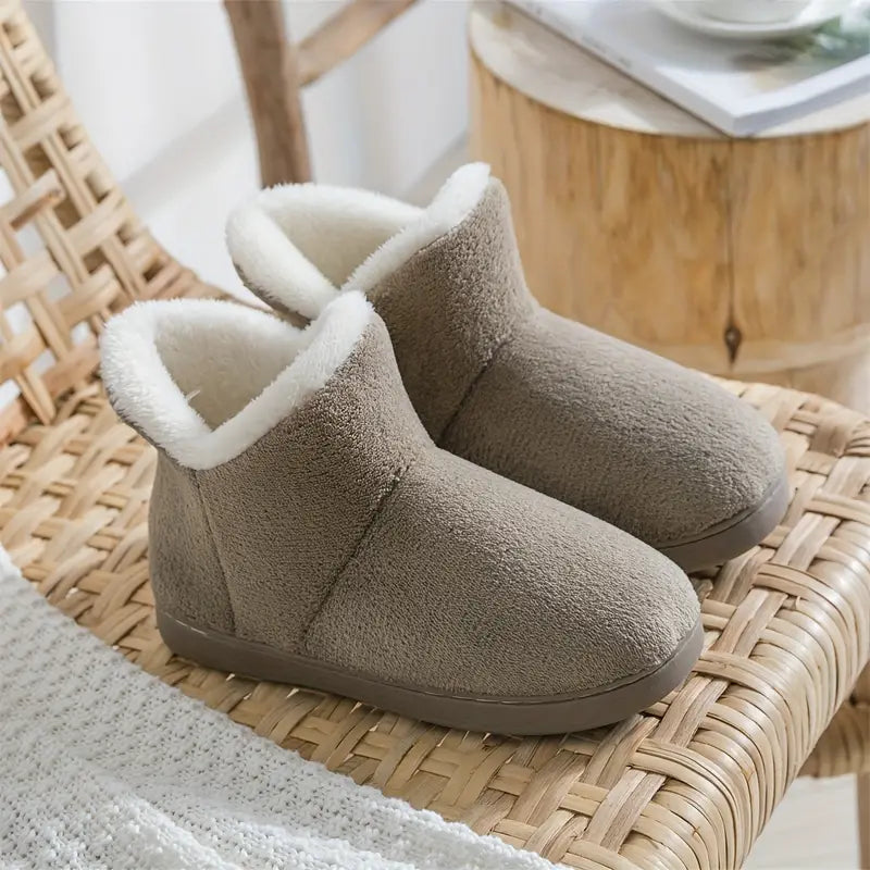 Aline | Flauschige Damen Hausschuhe mit hohem Schaft