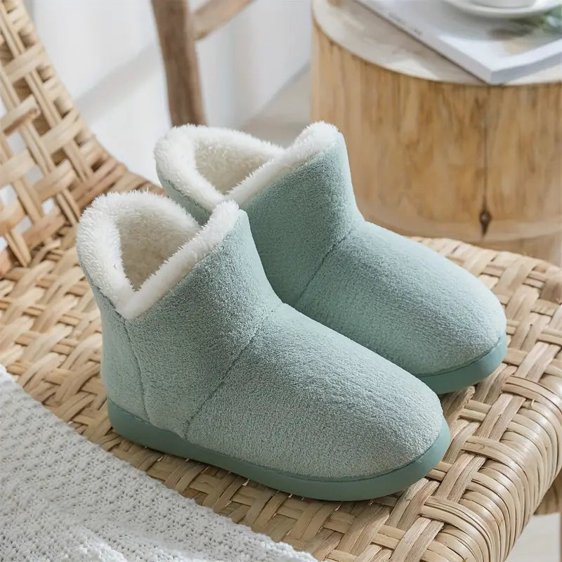 Aline | Flauschige Damen Hausschuhe mit hohem Schaft