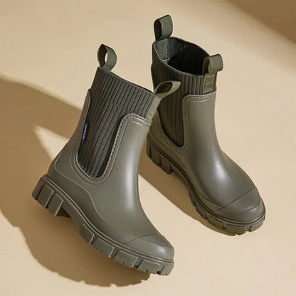 Adele | Wasserdichte Chelsea Boots für Damen mit Blockabsatz