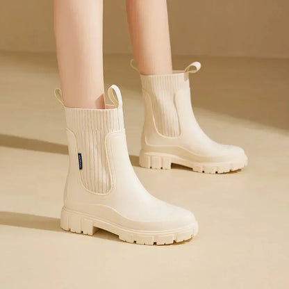 Adele | Wasserdichte Chelsea Boots für Damen mit Blockabsatz