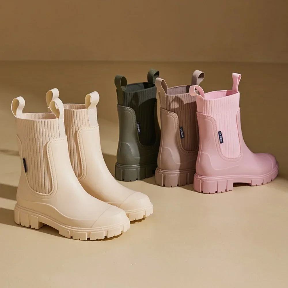 Adele | Wasserdichte Chelsea Boots für Damen mit Blockabsatz