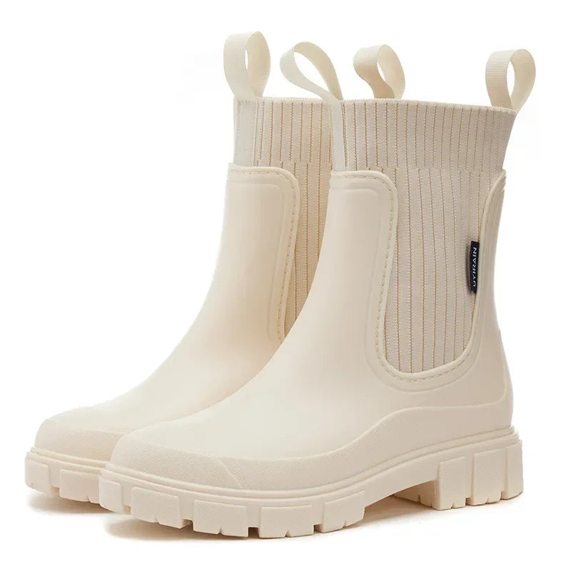 Adele | Wasserdichte Chelsea Boots für Damen mit Blockabsatz