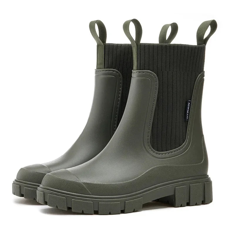 Adele | Wasserdichte Chelsea Boots für Damen mit Blockabsatz