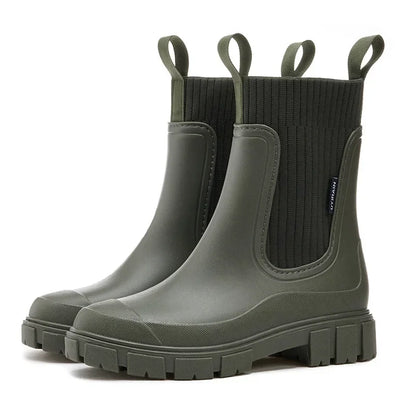 Adele | Wasserdichte Chelsea Boots für Damen mit Blockabsatz