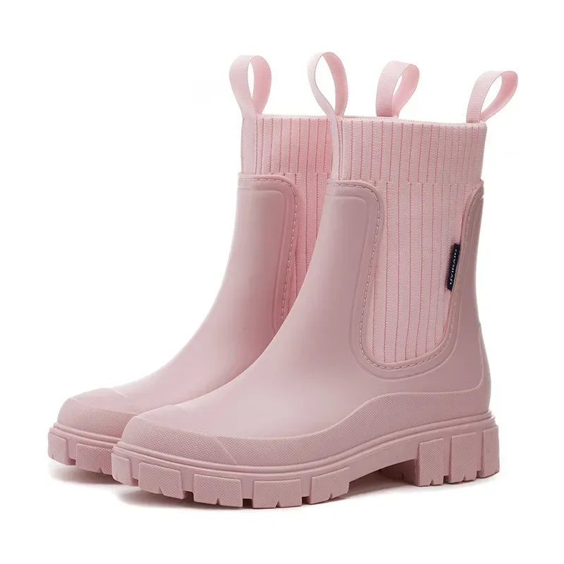 Adele | Wasserdichte Chelsea Boots für Damen mit Blockabsatz