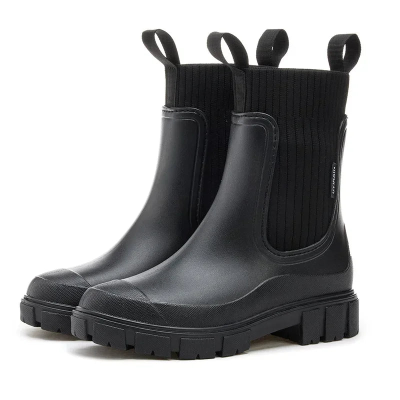 Adele | Wasserdichte Chelsea Boots für Damen mit Blockabsatz
