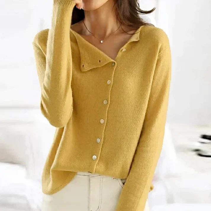 Maria | Baumwoll Rollkragenpullover Damen Gerippt Langarm