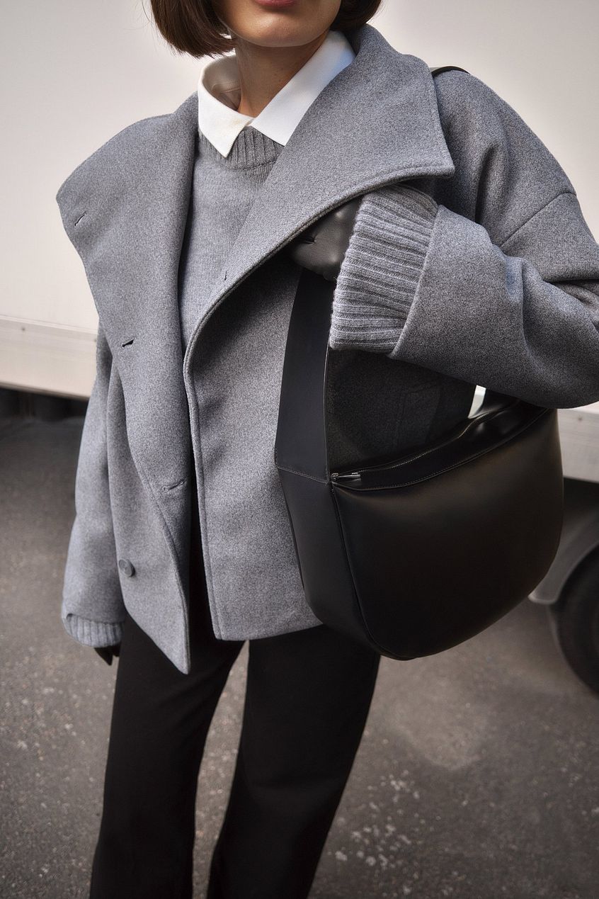 Fenna | Kurzer Trenchcoat Oversized Zweireiher Breites Revers Damen