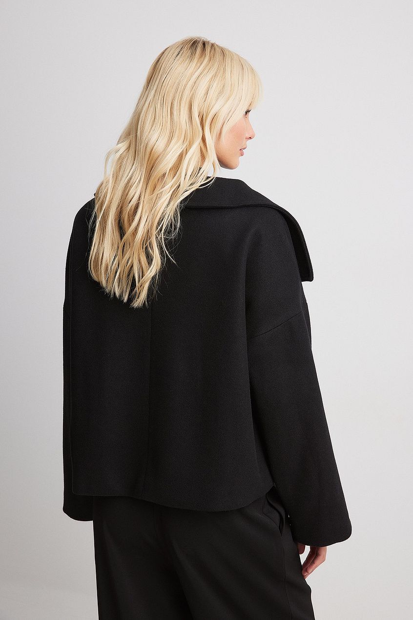Fenna | Kurzer Trenchcoat Oversized Zweireiher Breites Revers Damen