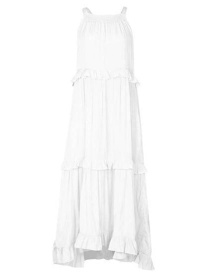Emilia | Neckholder Maxikleid mit Rüschen für Damen