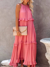 Emilia | Neckholder Maxikleid mit Rüschen für Damen