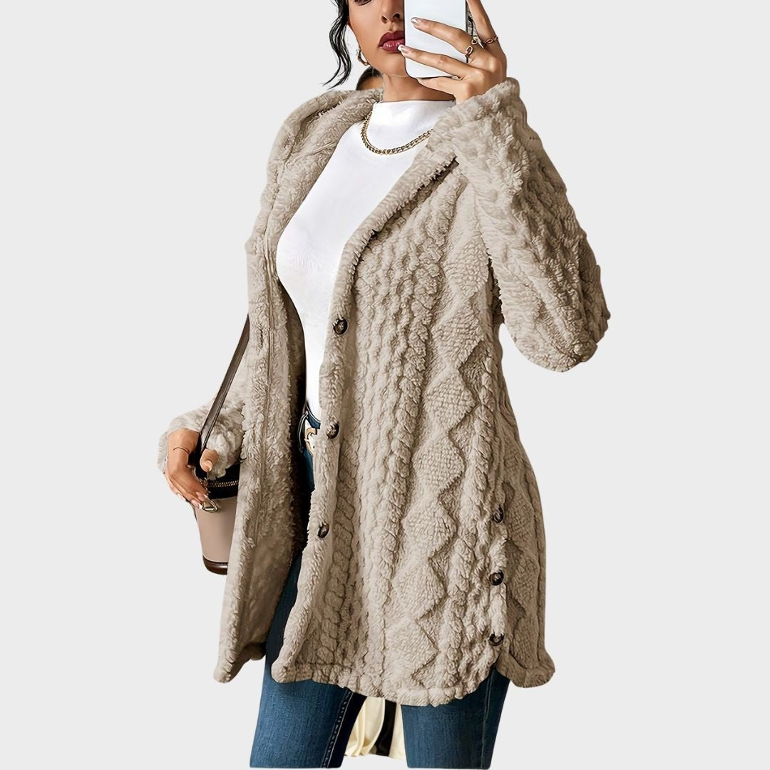 Nadira | Kapuzen Strickjacke Oversize für Damen
