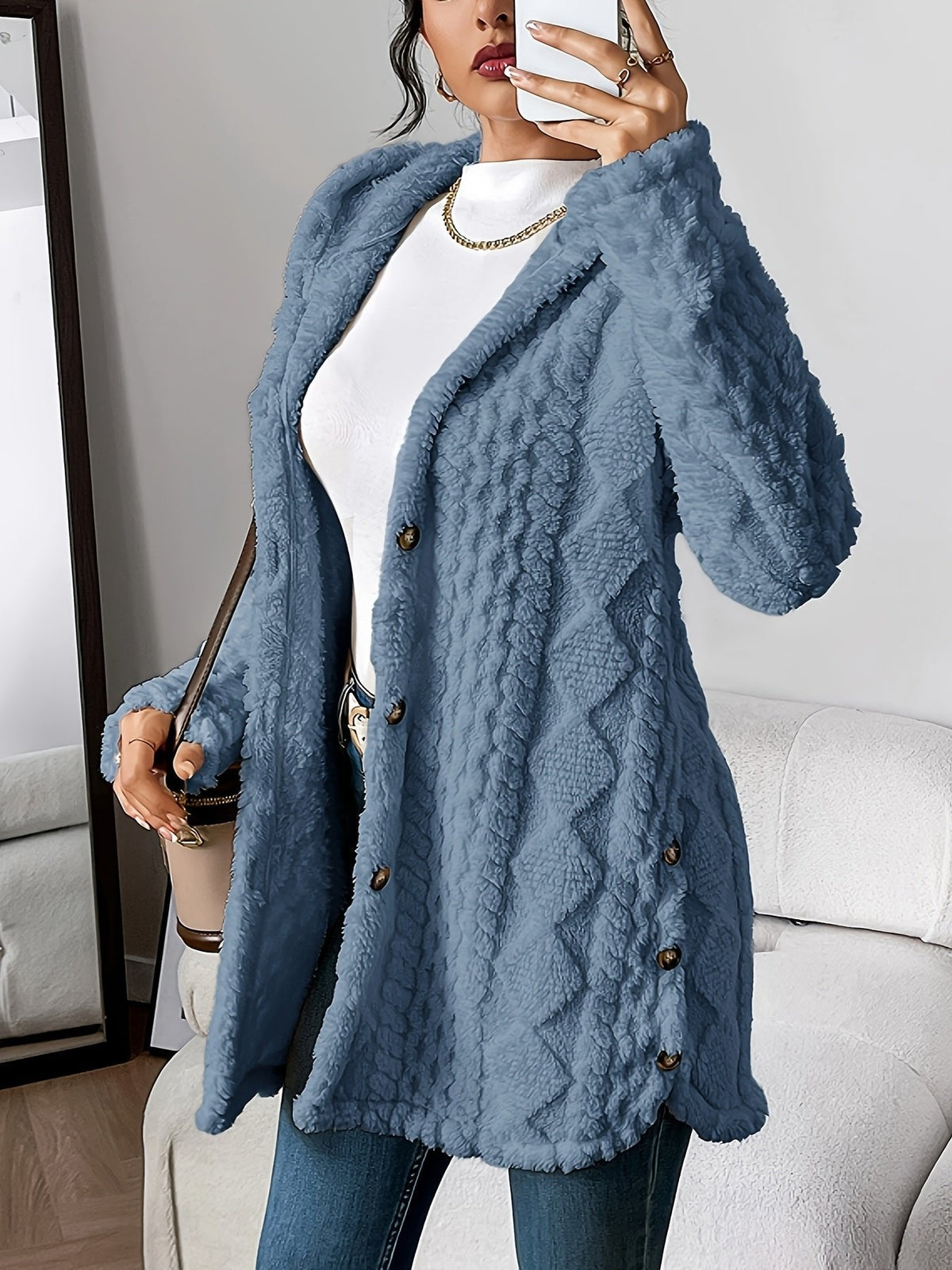 Nadira | Kapuzen Strickjacke Oversize für Damen