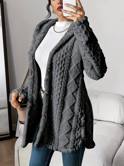 Nadira | Kapuzen Strickjacke Oversize für Damen