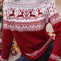 Caitlyn | Weihnachtspullover mit Rentier-Muster