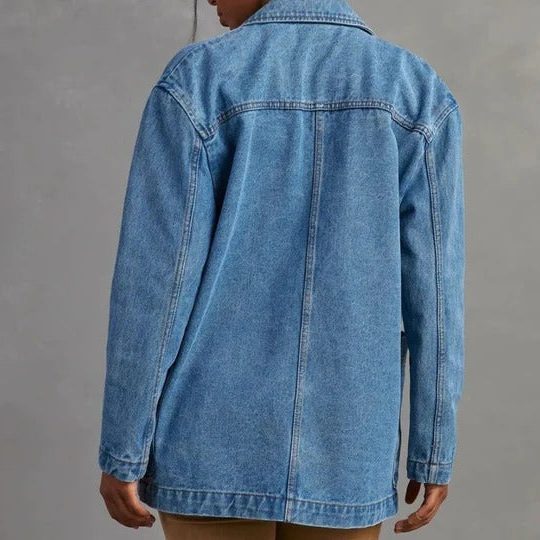 Selma | Oversized Jeansjacke mit Knopfleiste für Damen