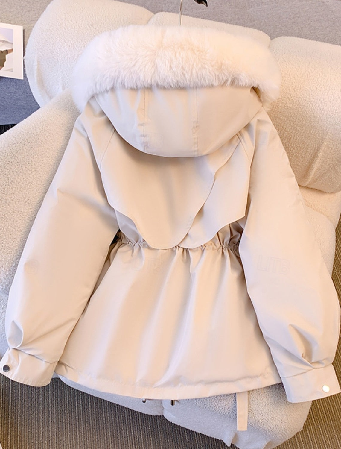 Farah | Winterjacke Damen Oversized Parka mit Kunstfell-Kapuze
